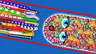 WORMSZONE.IO 10,800,000+ SCORE BIGGEST SLITHER SNAKE TOP 01 / Epic Worms Zone Best Gameplay! #46