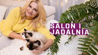 Wnętrza - salon , jadalnia i kuchnia - jedna otwarta przestrzeń. Mini Home Tour.