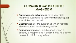 Concept Of Magnetism | Occurrence Of Magnets | Common Terms In Magnetism