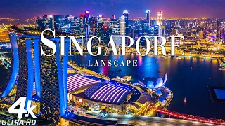 FLYING OVER SINGAPORE (4K UHD) I Relaxing Music Along With Beautiful Nature Videos | 4K VIDEO UHD