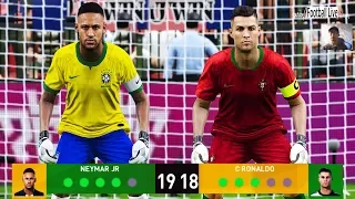 PES 2020 | goalkeeper NEYMAR JR vs goalkeeper C.RONALDO | Penalty Shootout