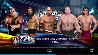 BROCK LESNAR VS GOLDBERG VS ROMAN REIGNS VS GREAT KHALI VS BIG SHOW 5 WAYS | WWE | FOR TITLE