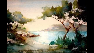 You'll see a simple landscape. Watercolor technic for beginners (or not)