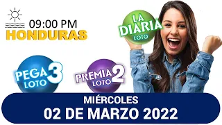 Sorteo 09 PM Loto Honduras, La Diaria, Pega 3, Premia 2, MIÉRCOLES 02 de Marzo 2022 |✅🥇🔥💰