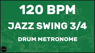 Jazz Swing 3/4 | Drum Metronome Loop | 120 BPM