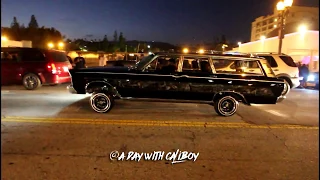 Lowriders on Hollywood Blvd cruise 2017 (raw footage)