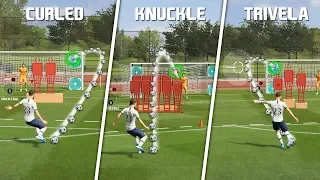 FIFA 20 ALL FREE KICKS TUTORIAL : KNUCKLEBALL, TRIVELA, DIPPING, CURLED