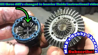 Xmaxx 8s all three differentials--fluid check/fluid replacement.