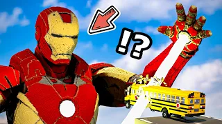 Cars vs Iron Man in Teardown 😝！