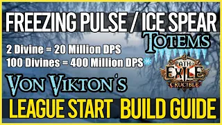 Ice Spear + Freezing Pulse Totems League Start Build Guide for 3.21 - The Best Boss Killer!