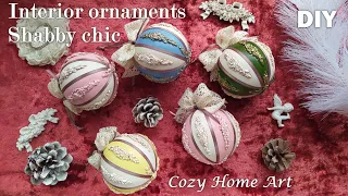 DIY Victorian style interior decorations Air Dry Clay Print Vintage Christmas Balls Новогодние шары