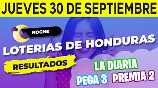 Sorteo 9PM Loto Honduras La Diaria Pega 3 Premia 2 Jueves 30 de Septiembre del 2021 | Ganador 😱🤑💰💵