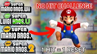 CAN you beat ALL "NEW" super mario bros games WITHOUT GETTING HIT