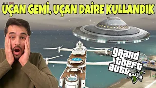 UÇAN GEMİ, YÜRÜYEN UÇAK VE UÇAN DAİRE KULLANDIK! GTA 5 MODS