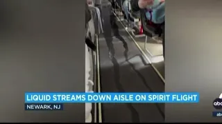 SPRIT AIRLINE PLANE LEAKS MYSTERIOUS LIQUID CAUSING PASSAGERS TO CRY 😂👀