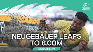 Neugebauer flies to 8.00m long jump in decathlon ‼️  | World Athletics Championships Budapest 23