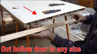 How to cut down an internal hollow door