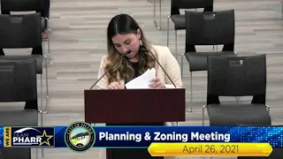 Planning and Zoning Board Meeting - April 26th, 2021 | City of Pharr