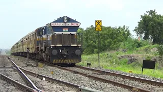 Diesel Trains Nagarsol Express : Emd Loco Full Speed At nanded Division : South Central Railway