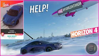 How To Get 2017 ALPINE A110 Forza Horizon 4 THE TRIAL Snow Mercy FH4 Alpine A110 Unlock + Forzathon