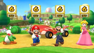 Mario Party 9 Party Mode - Toad Road - Yoshi vs Mario vs Luigi vs Peach