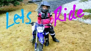 Dirt bike lessons for the girls on their new dirt bike.I hope this works!