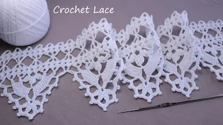 Старинное ЛЕНТОЧНОЕ КРУЖЕВО вязание крючком КАЙМА мастер-класс How to Crochet Lace Tape Ribbon