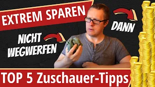 EXTREM SPAREN - Die Top 5 Zuschauer Tipps (Balkonkraftwerk, Natron, Lappentipp, ...)