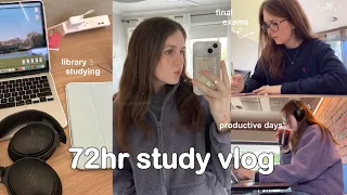 72hr STUDY VLOG 📚 intense exam study, library days, productive uni routine & finals preparation mode