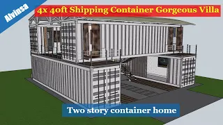 4x 40ft Shipping Container Gorgeous Villa - Shipping container home design tour