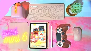 ipad mini 6 pink accessories | Playing genshin impact using contoller | 2022