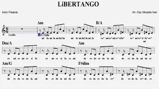 LIBERTANGO--Am--:Guitarra,Violín,Acordeón,Teclado,Flauta,Oboe,Melodica,Ukulele,Grabadora.