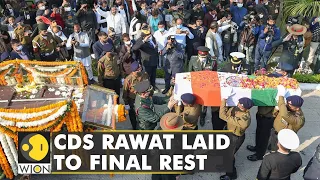 CDS Gen Bipin Rawat cremated with full military honours in New Delhi, daughters perform last rites