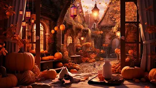 Autumn Cozy Cabin🍁 Peaceful Piano Music and Ambience  Relaxing Rain Sounds