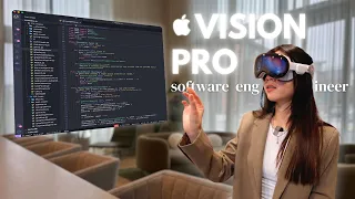 24 Hours in the Apple Vision Pro: Working as a Software Engineer | VS Code 👩🏻‍💻 Final Cut Pro 🎬