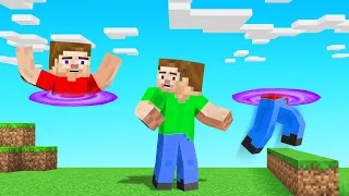 MINECRAFT But JUMPING = TELEPORT!