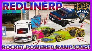 GTA 5 RolePlay | RedLineRP #45 | ROCKET POWERED RAMP CARS! *i went flying!*