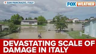 Drone Video Captures Devastating Scale Of Damage Across Northern Italy From Deadly Flooding