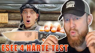 ESEE 4 Bushcraft Messer im HÄRTE TEST von Survival Mattin | Fritz Meinecke reagiert