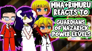 MHA/BNHA+Rimuru Reacts to "Guardians of Nazarick" Power levels (OVERLORD) || Gacha Club ||