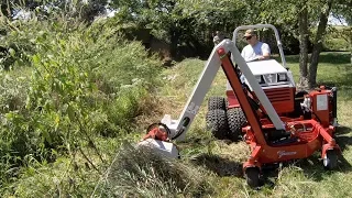 Ventrac Boom Mower!! Compact Tractor Mowing Ditch!