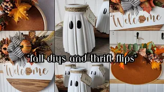 Fall Thrift Flips and DIYs | Front Door Sign, Pumpkins, and Ghosts! | Thrift Flips