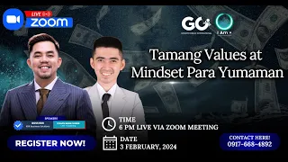 FREE WEBINAR | Tamang Values sa Buhay para Yumaman!