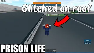 Prison Life: Using Super Glitch to jump on Roof | Roblox