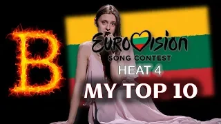 NACIONALINĖ EUROVIZIJOS ATRANKA 2019 - Heat 4 - My Top 10 (Eurovision 2019 - Lithuanian NF)