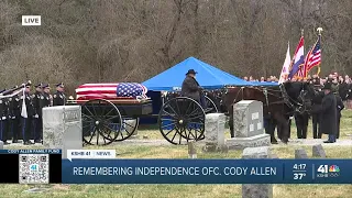 Casket for slain Officer Cody Allen arrives in Odessa for graveside services