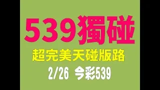 2月26日 今彩539版路 二星獨碰 孤碰版 專家解析