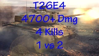 T26E4 - 4700+ Dmg - 4 Kills (1 vs 2) // bricker02sk