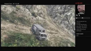 [Gta v] carring a garbage truck up mount chiliad