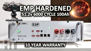 EndurEnergy ESP-5100 EMP Hardened 5120wh 48v LiFePO4 Server Rack Battery